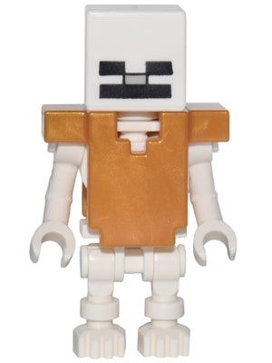 Preowned LEGO® Minifigure – Minecraft min054 Skeleton Minecraft Pearl Gold Armor
