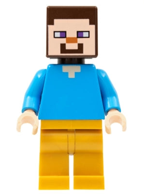 Preowned LEGO® Minifigure – Minecraft min074 Steve Pearl Gold Legs