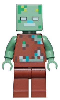 Preowned LEGO® Minifigure – Minecraft min088 Drowned Zombie