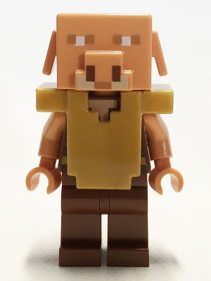 Preowned LEGO® Minifigure – Minecraft min097 Piglin Reddish Brown Legs Pearl Gold Armor