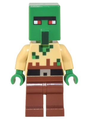 Preowned LEGO® Minifigure – Minecraft min134 Zombie Villager Tan Torso