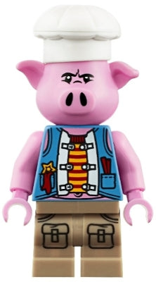 Preowned LEGO® Minifigure – Monkie Kid mk011 Pigsy Medium Blue Vest Dark Tan Medium Legs w/