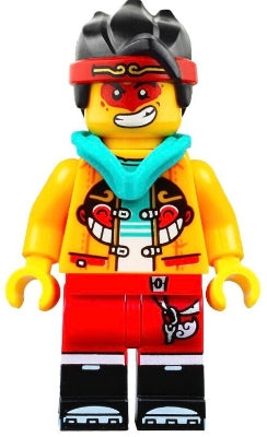 Preowned LEGO® Minifigure – Monkie Kid mk047 Monkie Kid Bright Light Orange Open Jacket w/M