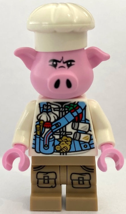 Preowned LEGO® Minifigure – Monkie Kid mk064 Pigsy Medium Blue Utility Harness w/Pig Head B