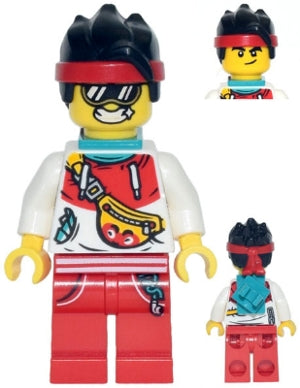 Preowned LEGO® Minifigure – Monkie Kid mk066 Monkie Kid Tourist Outfit Dark Turquoise Neck