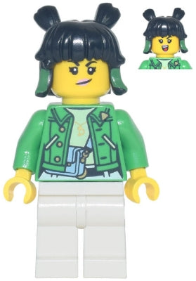 Preowned LEGO® Minifigure – Monkie Kid mk071 Mei Bright Green Jacket