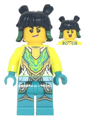 Preowned LEGO® Minifigure – Monkie Kid mk088 Mei Neon Yellow Armor