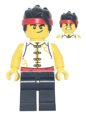 Preowned LEGO® Minifigure – Monkie Kid mk092 Monkie Kid White Vest w/Clasps and Red Belt