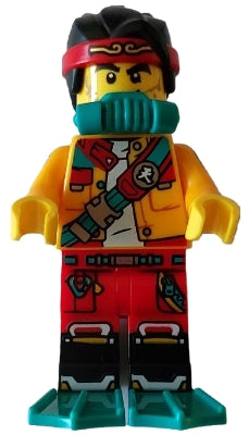 Preowned LEGO® Minifigure – Monkie Kid mk097 Monkie Kid Bright Light Orange Open Jacket w/S