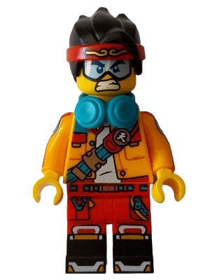 Preowned LEGO® Minifigure – Monkie Kid mk105 Monkie Kid Bright Light Orange Open Jacket w/S