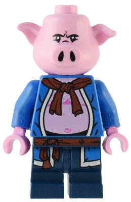 Preowned LEGO® Minifigure – Monkie Kid mk109 Pigsy Blue Open Robe Dark Blue Medium Legs