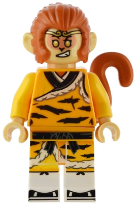 Preowned LEGO® Minifigure – Monkie Kid mk119 Monkey King Bright Light Orange Robe w/Black A