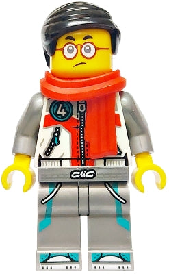 Preowned LEGO® Minifigure – Monkie Kid mk162 Mr. Tang - White Jacket, Flat Silver Legs