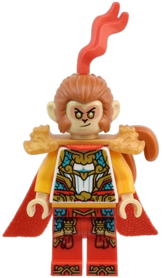 Preowned LEGO® Minifigure – Monkie Kid mk170 Monkey King - Pearl Gold Shoulder Armor with Dragon Heads