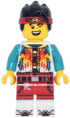 Preowned LEGO® Minifigure – mk178 Monkie Kid - White Jacket with Buttons, White Legs