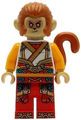 Preowned LEGO® Minifigure – Monkie Kid mk180 (Monkey King - Gold, Red and White Armor Outfit)