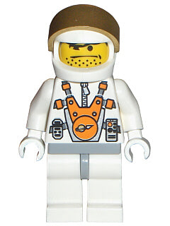 Preowned LEGO® Minifigure – Space mm007 Mars Mission Astronaut w/Helmet and Orange Sunglass