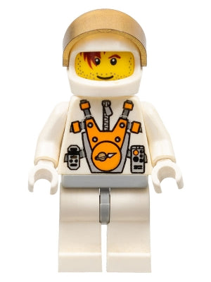 Preowned LEGO® Minifigure – Space mm008 Mars Mission Astronaut w/Helmet and Red-Brown Hair