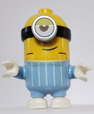 Preowned LEGO® Minifigure – Minions The Rise Of Gru mnn001 Minion Stuart Bright Light Blue