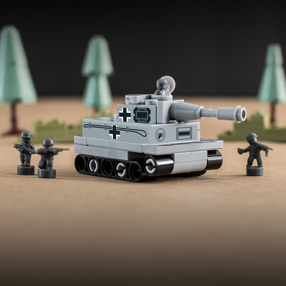 Brickshow Shop Custom Mini Panzer Tank made using LEGO parts - B3 Customs Building Kit