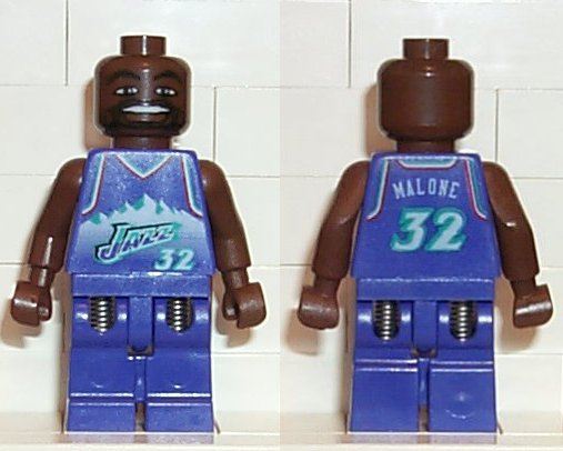 Preowned LEGO® Minifigure – Sports nba012 NBA Karl Malone Utah Jazz 32