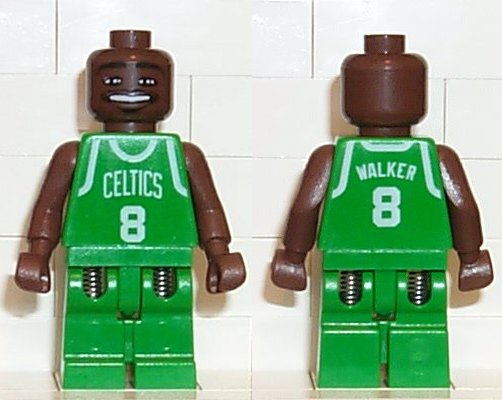 Preowned LEGO® Minifigure – Sports nba024 NBA Antoine Walker Boston Celtics 8 (Green Unifor