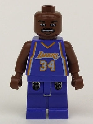 Preowned LEGO® Minifigure – Sports nba034 NBA Shaquille ONeal Los Angeles Lakers 34 (Road U