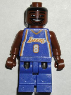 Preowned LEGO® Minifigure – Sports nba035 NBA Kobe Bryant Los Angeles Lakers 8 (Road Unifor
