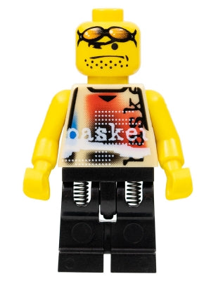Preowned LEGO® Minifigure – Sports nba055 Basketball Street Player Tan Torso and black Legs
