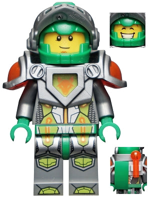 Preowned LEGO® Minifigure – NEXO KNIGHTS nex004 Aaron Fox Flat Silver Visor and Armor Clip