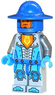 Preowned LEGO® Minifigure – NEXO KNIGHTS nex024 Royal Soldier/Kings Guard Blue Helmet w/Bro