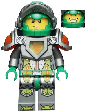 Preowned LEGO® Minifigure – NEXO KNIGHTS nex035 Aaron Fox Flat Silver Visor and Armor 2 Cli