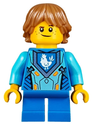 Preowned LEGO® Minifigure – NEXO KNIGHTS nex036 Robin Underwood Hair Blue Short Legs
