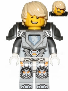 Preowned LEGO® Minifigure – NEXO KNIGHTS nex037 Lance Richmond Hair Flat Silver Armor