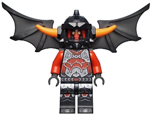 Preowned LEGO® Minifigure – NEXO KNIGHTS nex065 Ash Attacker Orange Horns Wings