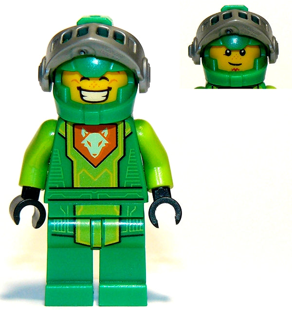 Preowned LEGO® Minifigure – NEXO KNIGHTS nex078 Aaron Fox Flat Silver Visor (Battle Suit Aa