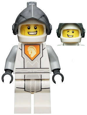 Preowned LEGO® Minifigure – NEXO KNIGHTS nex082 Lance Richmond Flat Silver Visor (Battle Su