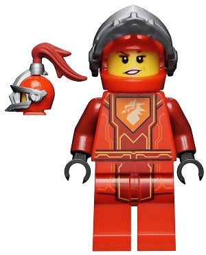 Preowned LEGO® Minifigure – NEXO KNIGHTS nex084 Macy Halbert Flat Silver Visor (Battle Suit