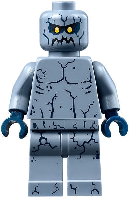 Preowned LEGO® Minifigure – NEXO KNIGHTS nex096 Stone Stomper Small Dark Blue Cracks on Che