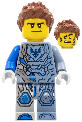LEGO Minifig NEXO KNIGHTS nex125 Clay Moorington Hair Semi-Stone