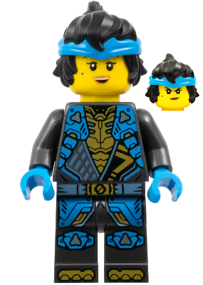 Preowned LEGO® Minifigure – NINJAGO njo0933 (Nya - Dragons Rising, Tunic with Shoulder Armor, Hair)