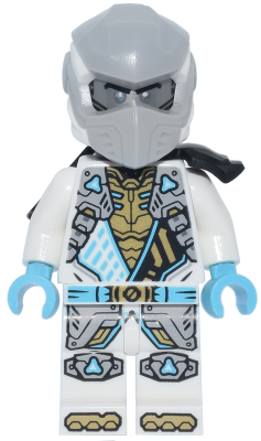 Preowned LEGO® Minifigure – NINJAGO njo0939 (Zane - Dragons Rising, Tunic with Shoulder Armor, Head Wrap, Scabbard)
