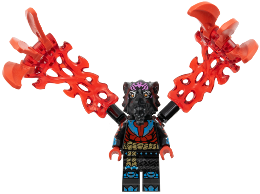 Preowned LEGO® Minifigure – NINJAGO njo0944 (Lord Ras - Dark Pink Markings, Red Muscles, Energy Claws)