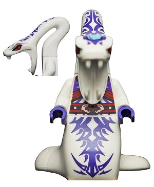 Preowned LEGO® Minifigure – NINJAGO njo0131 Pythor Chumsworth White w/Purple