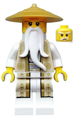 Preowned LEGO® Minifigure – NINJAGO njo0168 Wu Sensei Gold and Tan Robe