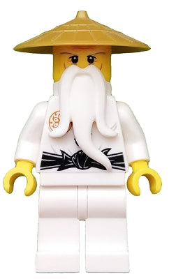 Preowned LEGO® Minifigure – NINJAGO njo0225 Wu Sensei Pearl Gold Hat
