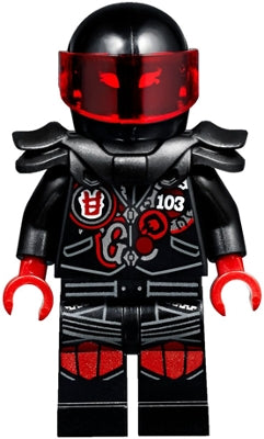 Preowned LEGO® Minifigure – NINJAGO njo0385 Mr. E Biker Vest w/Number 103