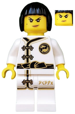 Preowned LEGO® Minifigure – NINJAGO njo0430 Nya White Wu-Cru Training Gi Black Bob Cut Hair
