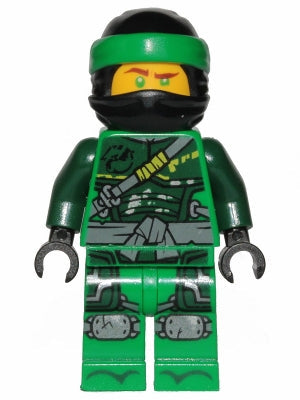 Preowned LEGO® Minifigure – NINJAGO njo0516 Lloyd Hunted Green Wrap (w/out Asian Symbol on W