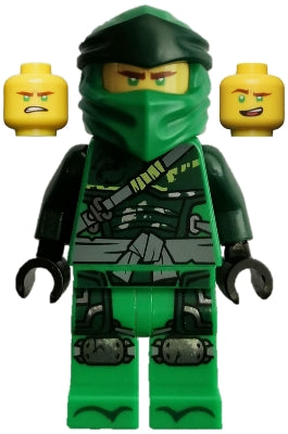 Preowned LEGO® Minifigure – NINJAGO njo0597 Lloyd Hunted Robe Green Wrap Type 4